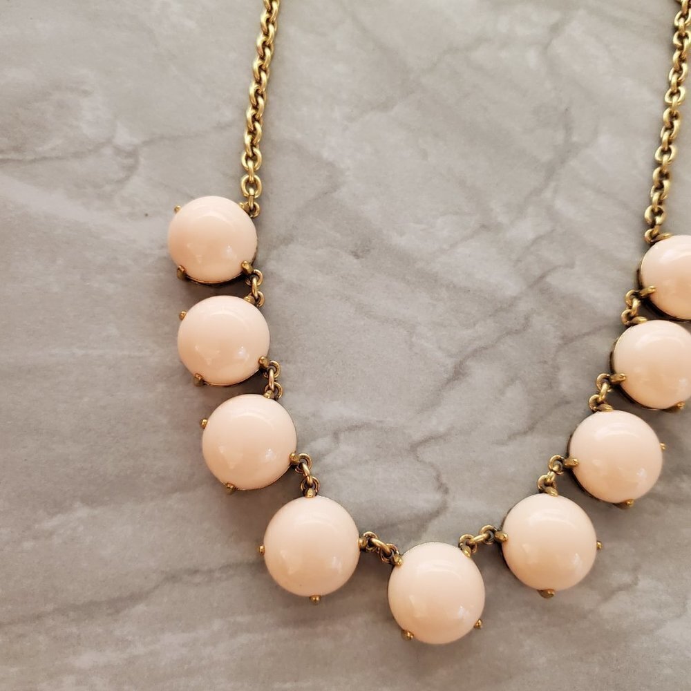💕 J.Crew Light Blush Pink Enamal Dot Bubble Necklace 💕 - Picture 6 of 14